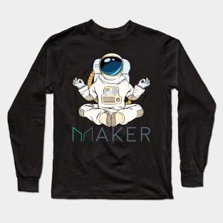 Maker  Crypto Cryptocurrency MKR  coin token Long Sleeve T-Shirt